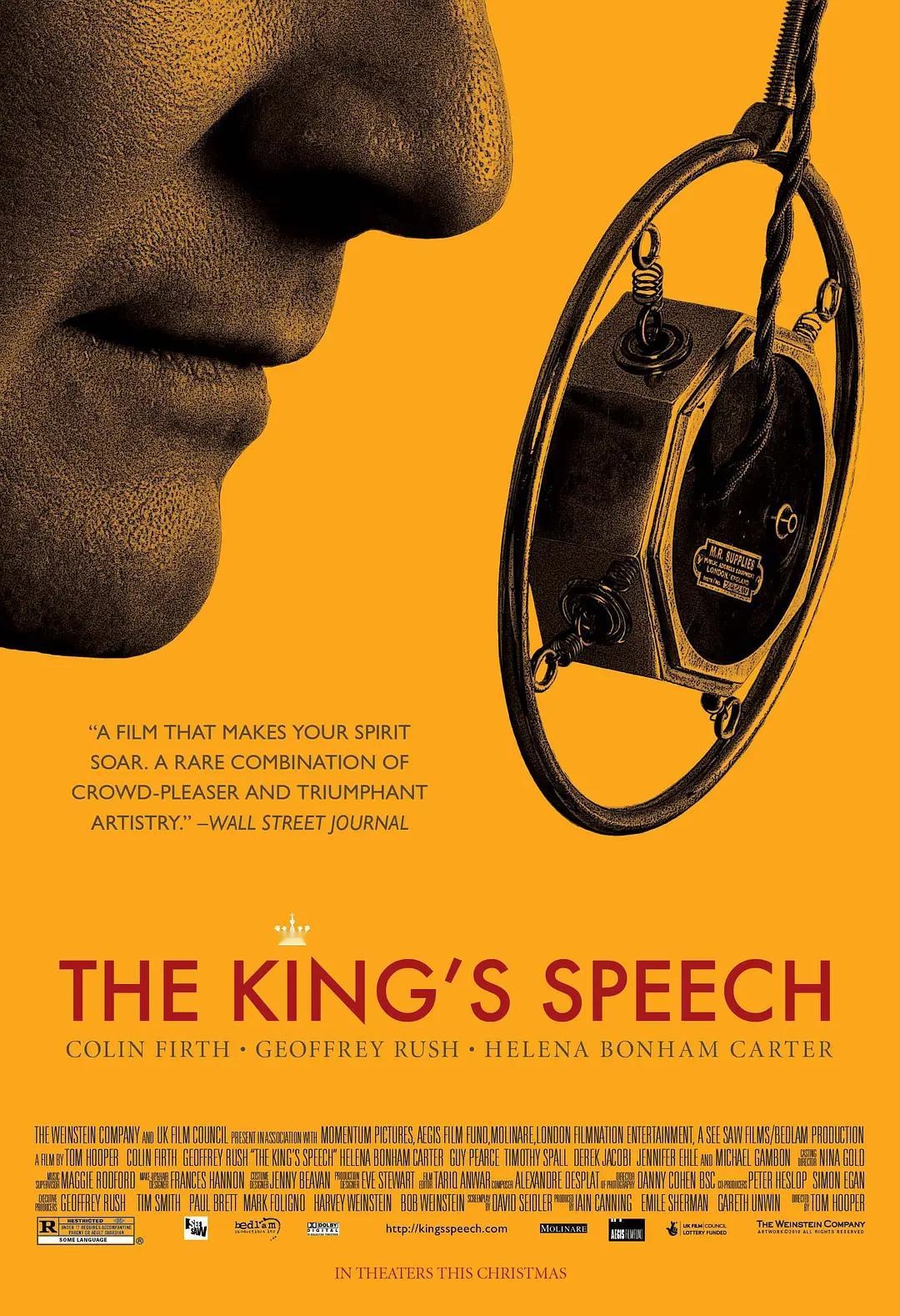 科林费尔斯主演，传记历史电影《国王的演讲》The King's Speech (