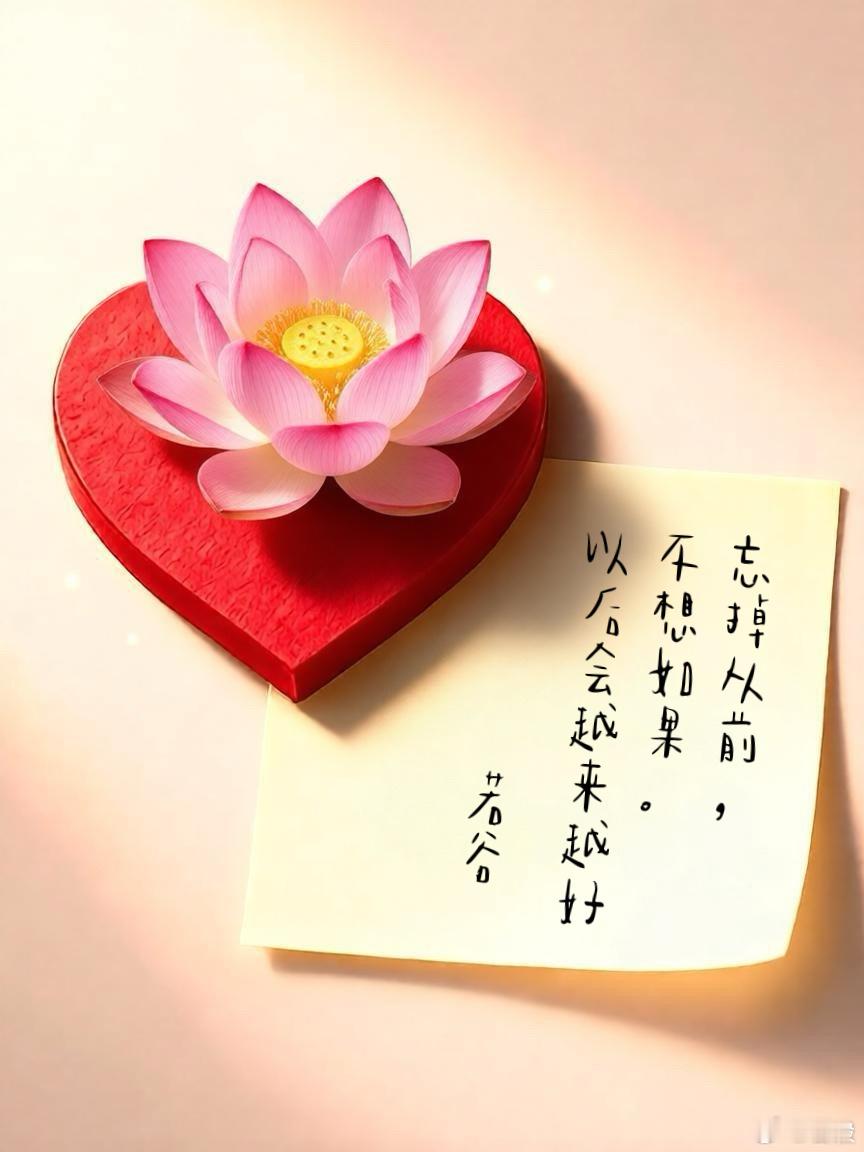 忘掉从前，不想如果，以后会越来越好。 ​​​