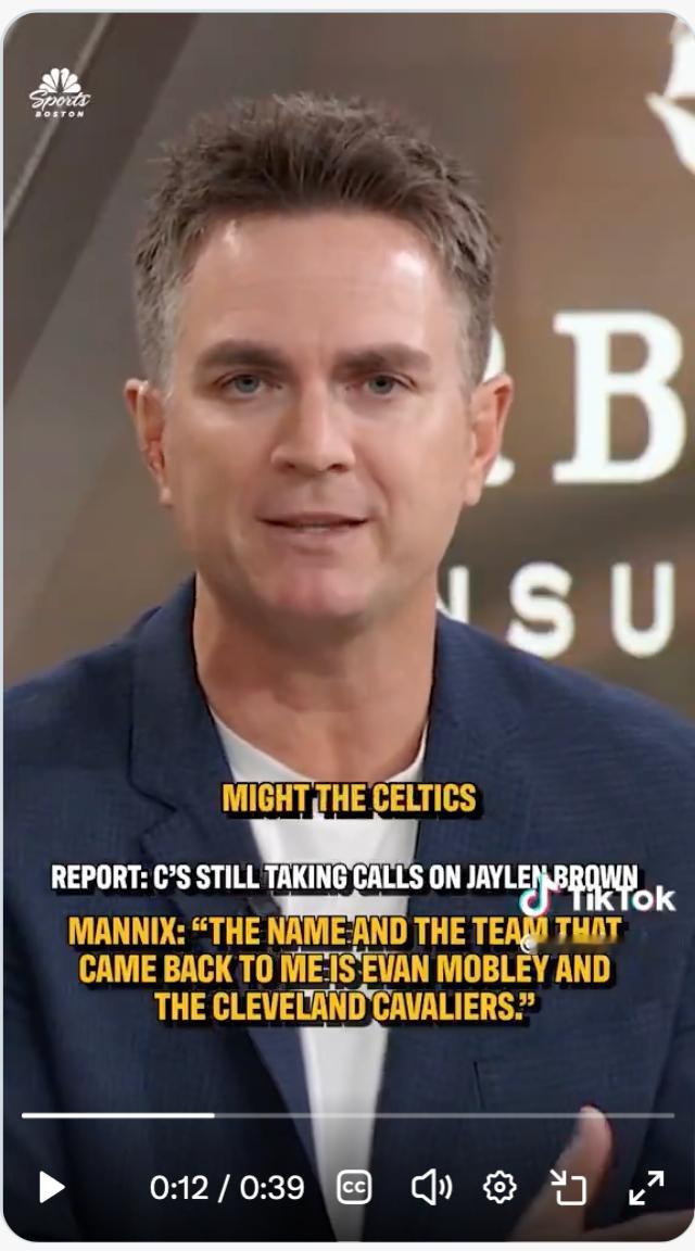 凯尔特人对莫布利感兴趣的流言是这样，Chris Mannix北京时间昨天早上就说