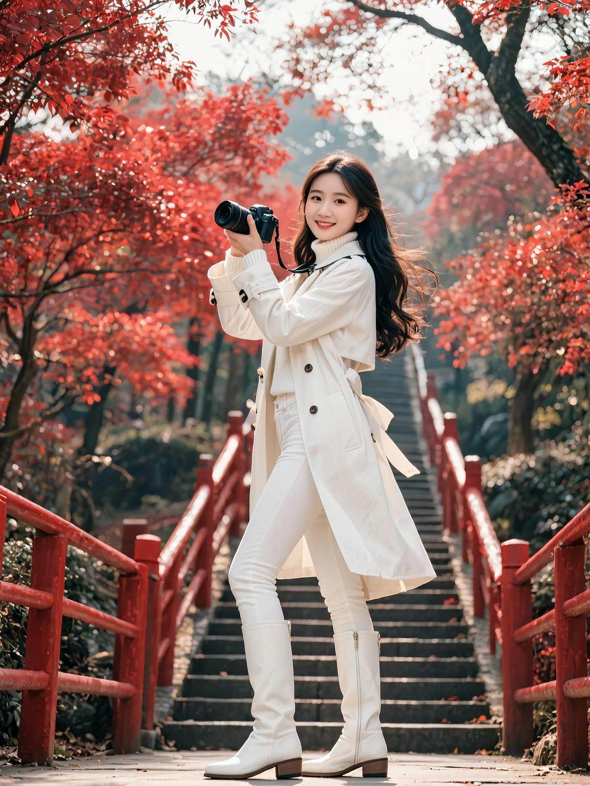 AI栖霞红枫写真