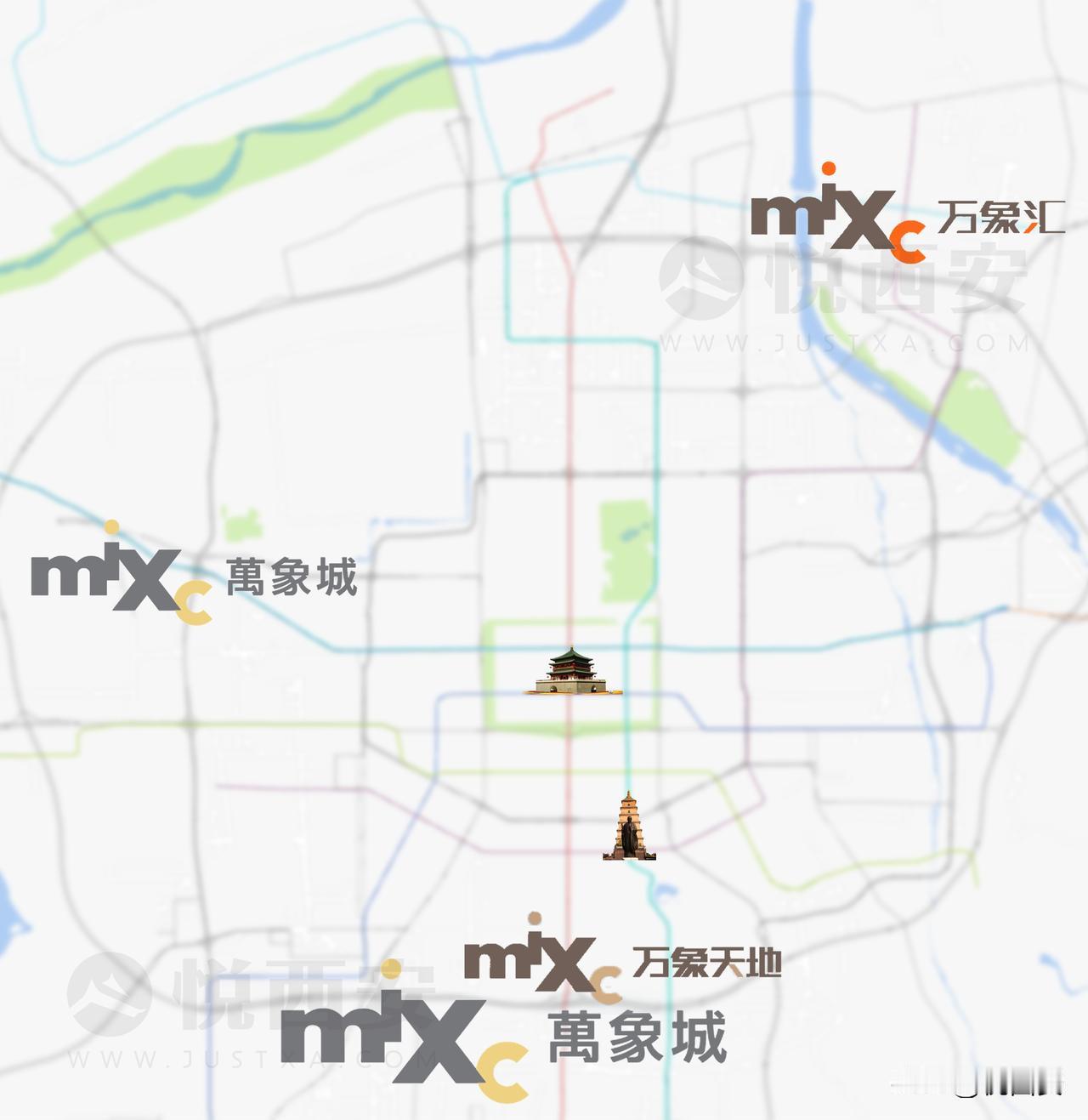 华润万象生活旗下商业，已经被西安集齐了！其中，西咸万象城于2017年开业；万象天