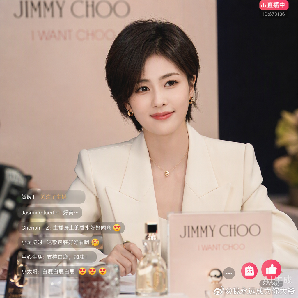 白鹿昨晚在Jimmy Choo直播间的表现，让人心头一紧的并不是那满屏恶意的弹幕