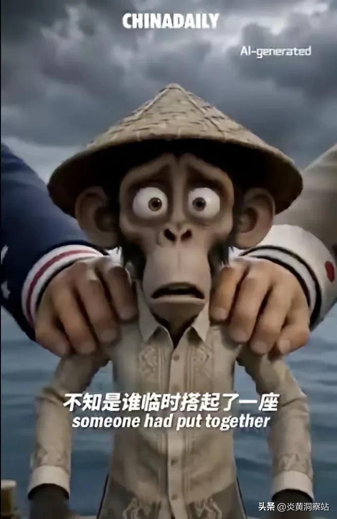 《水炮击碎‘猴戏’面具：央媒短片撕开菲方伪装，幕后黑手原形毕露！》当猴子照进现实