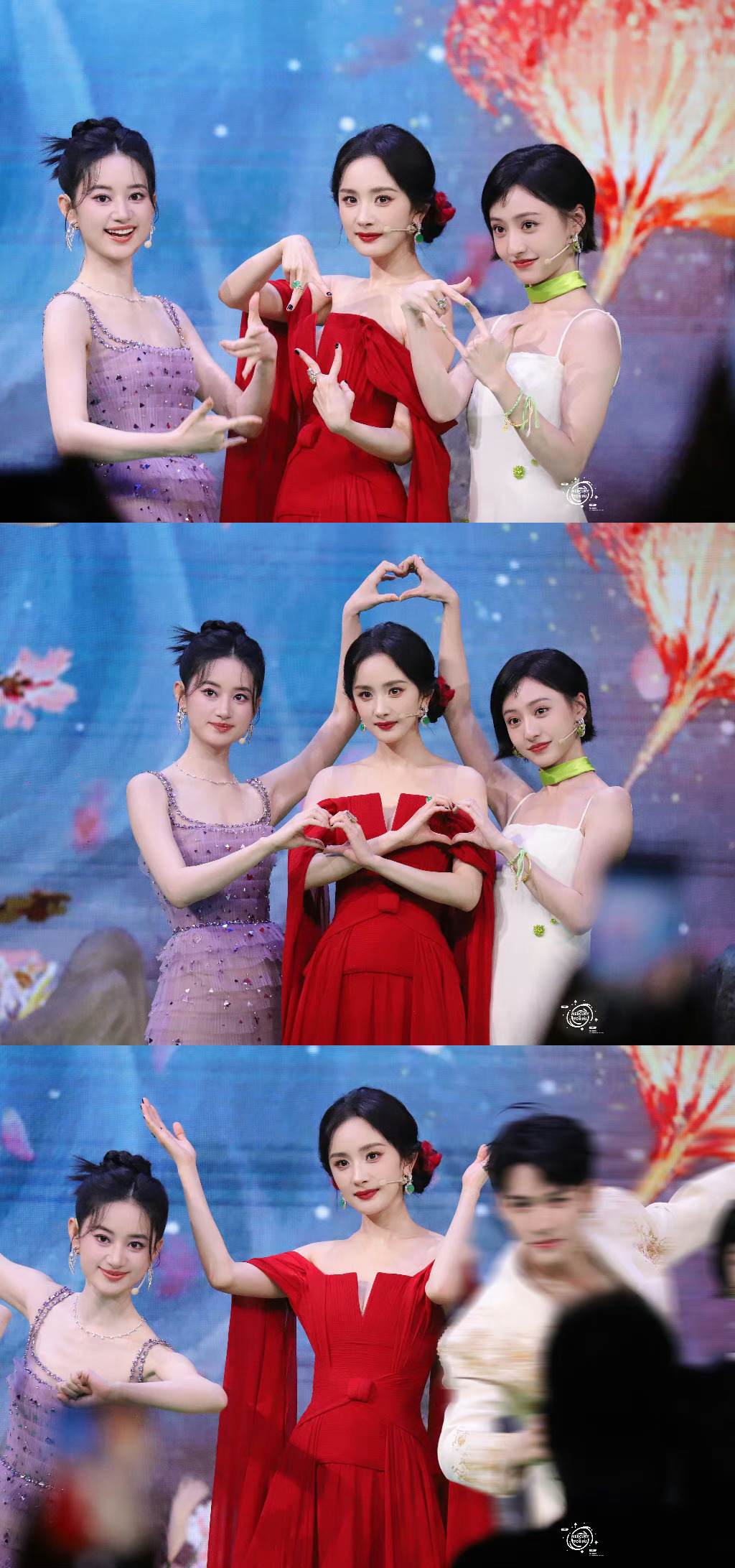 #有点难为杨幂了#奇奇怪怪的拍照姿势真是有点难为杨幂了哈哈哈。幂姐：打不过就加入