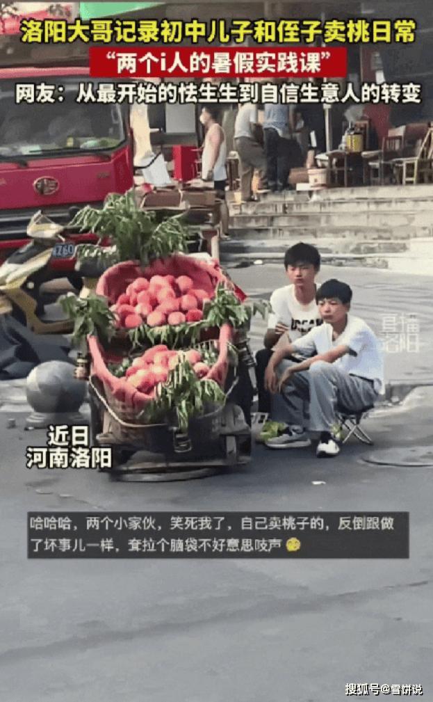 不报补习班！河南父亲拉两筐桃子，让内向初中生街头摆摊，十几天变化看呆家长
 
河
