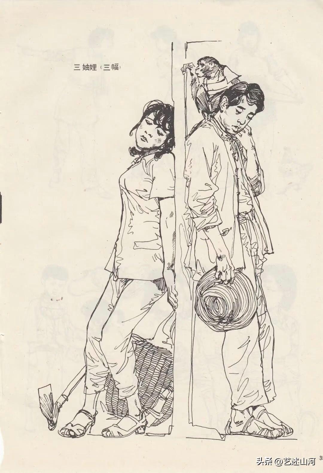 雷德祖插图不是排线钢笔画能比的，他的线描插图是艺术创作，核心是人物塑造与故事表达