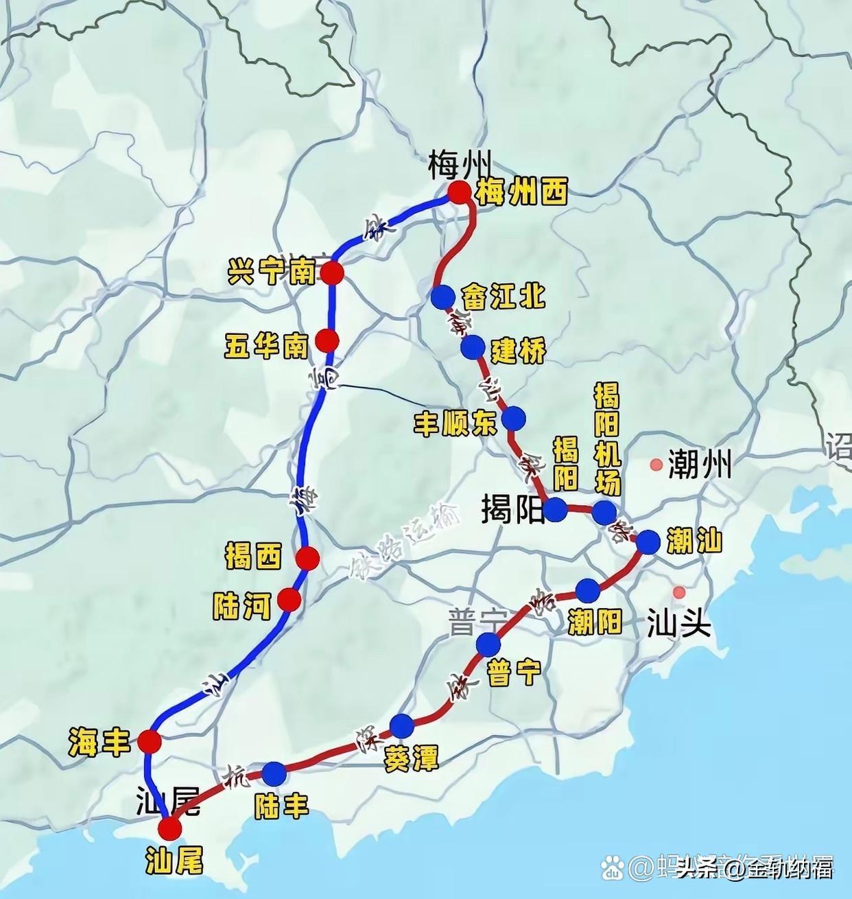 汕梅高铁要是建成，那简直是出行福音啊！全长 180.8 公里，设计时速 350 