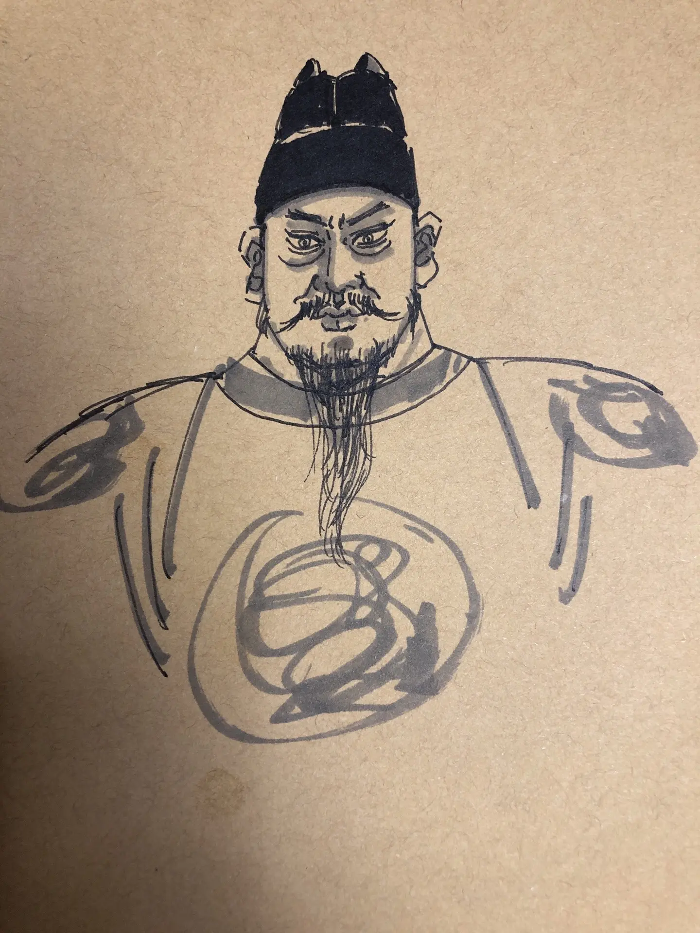 洪武大帝朱元璋。大明画画