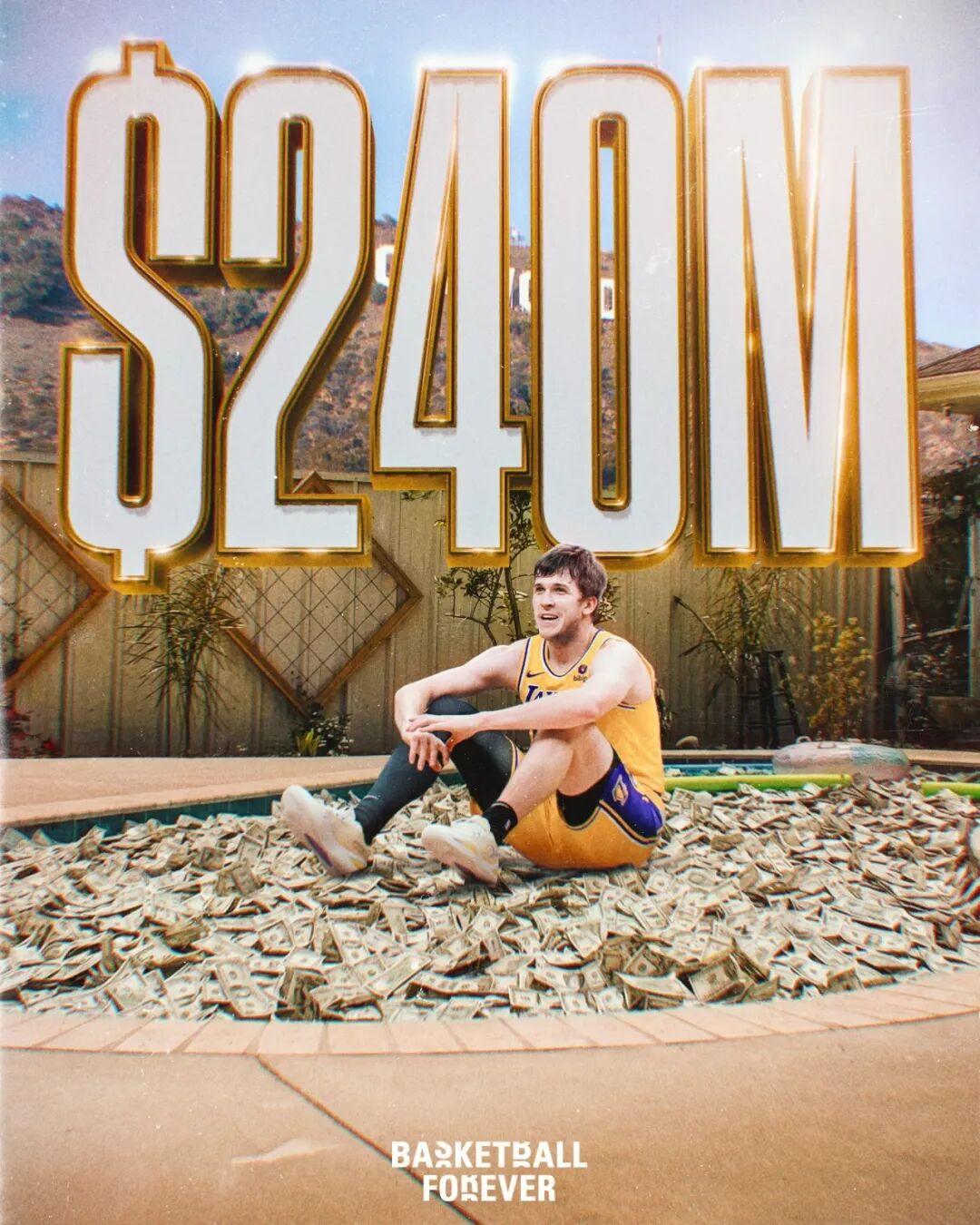 🇺🇸美媒：“本赛季结束后里夫斯将会跳出合同重新和湖人签下一份 5 年 2.4