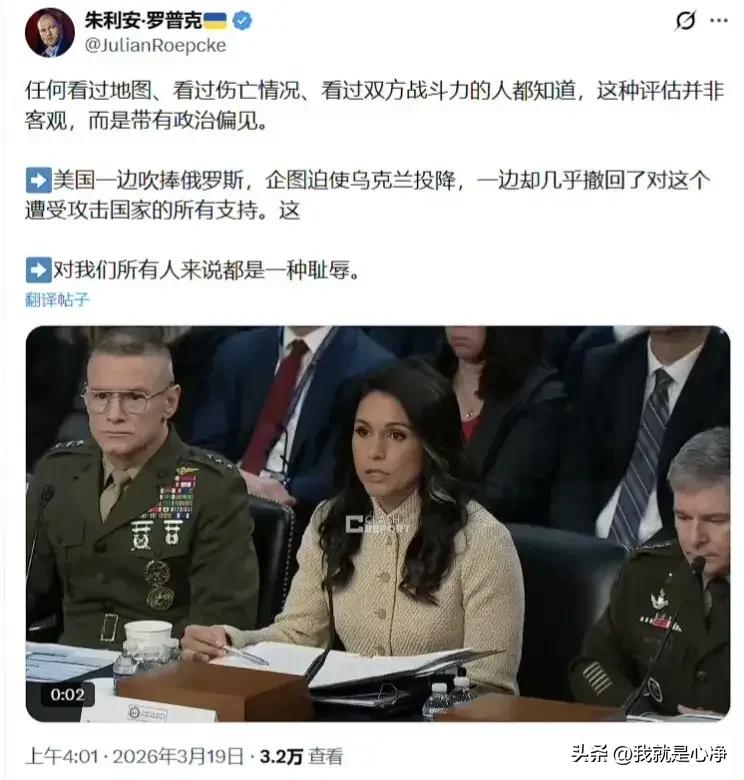 照片上这个女人是德国人，她是德国一个非常有名的政治类记者
他叫朱莉娅.罗普克
这