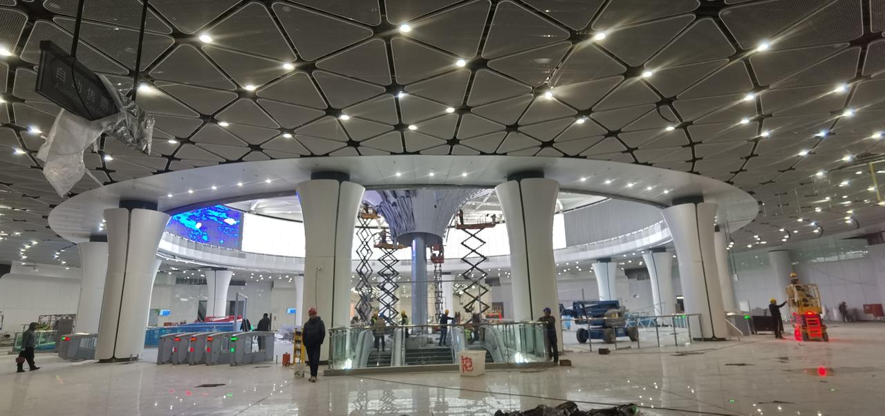 济南CBD中央地铁站大厅终于施工了