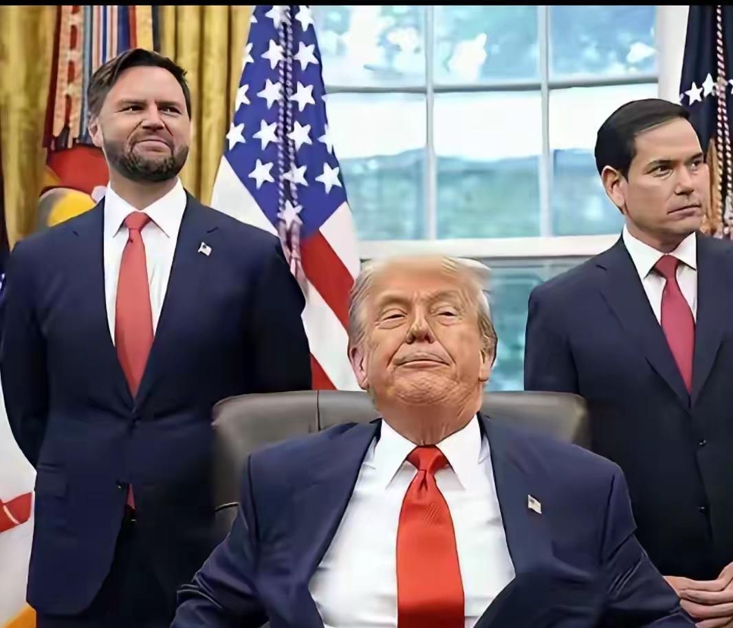 看看特朗普和他的哼哈二将副总统万斯和国务卿鲁比奥，一个个鼻孔朝天，傲慢无礼。再看