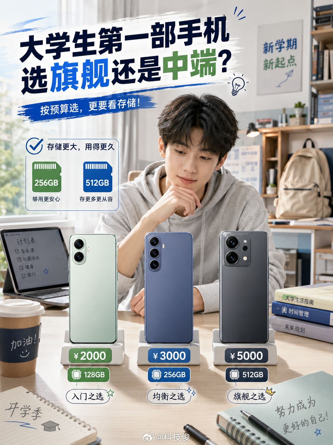 大学生第一台手机买旗舰还是中端开学季数码抄作业其实我不太赞成一句大学生买中端机就