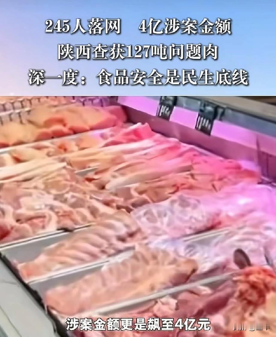 245人落网，4亿毒肉黑链，127吨问题有毒肉，让陕西人的餐桌瑟瑟发抖。


 