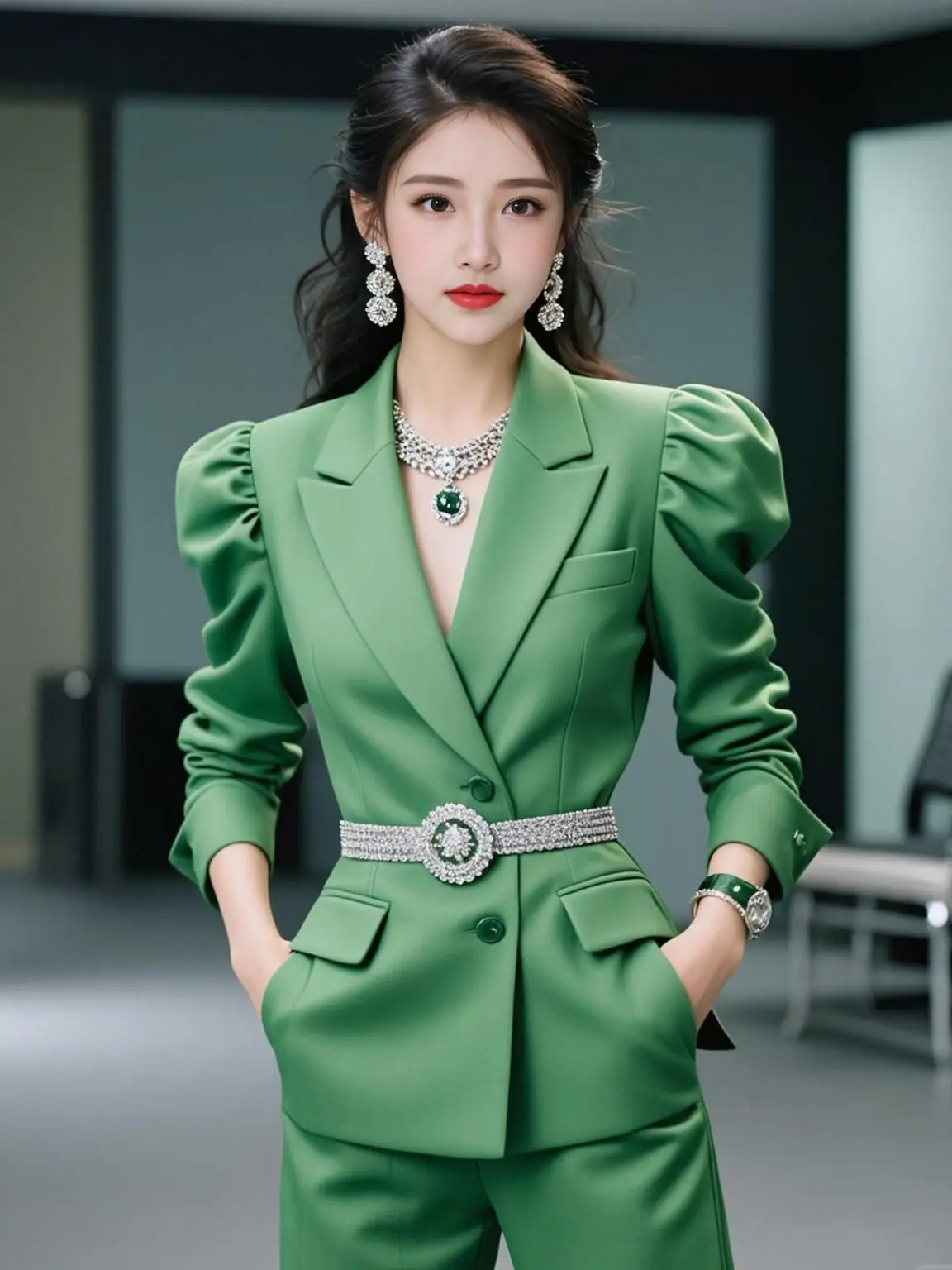 AI总裁风写真 ai创作 原创Ai作品ai谁拍谁美 气质女神气质这一块...