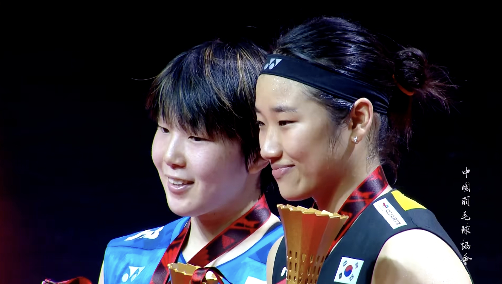 🏆女单冠军：安洗莹🇰🇷🥈女单亚军：山口茜🇯🇵恭喜两位！🎉🎉🎉2