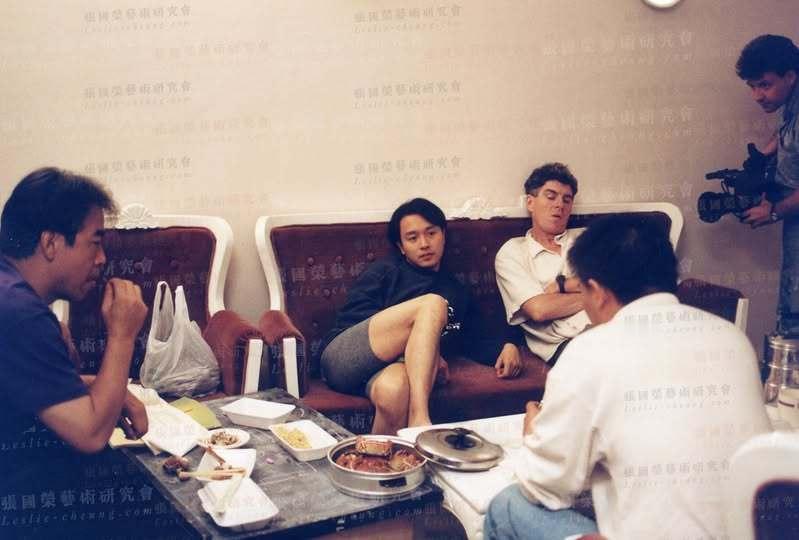 電影《風月》幕後花絮照，張國榮、陳凱歌、杜可風。 ​​​