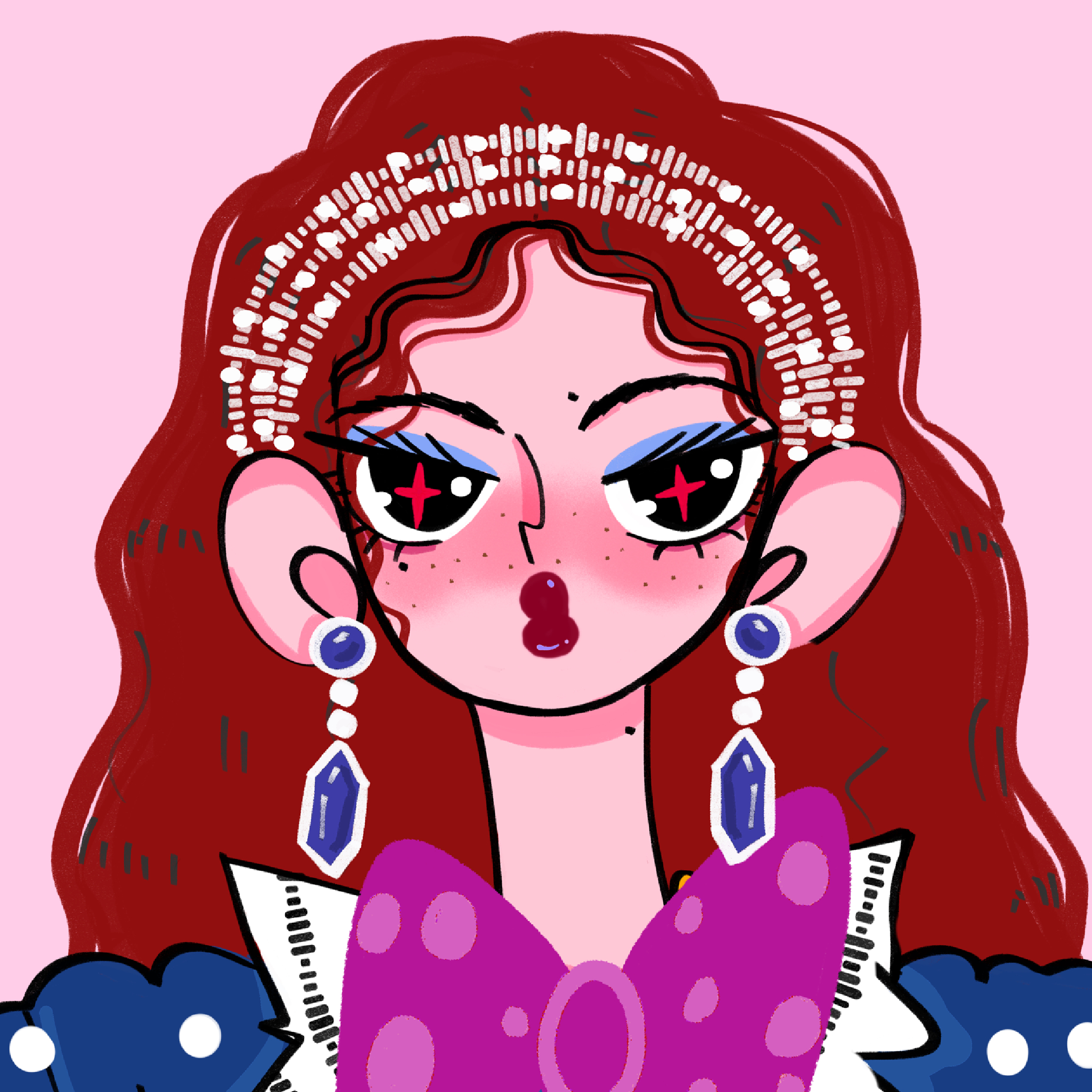 Sallyloving插画  更新一波女孩头像！！头像procreate绘画