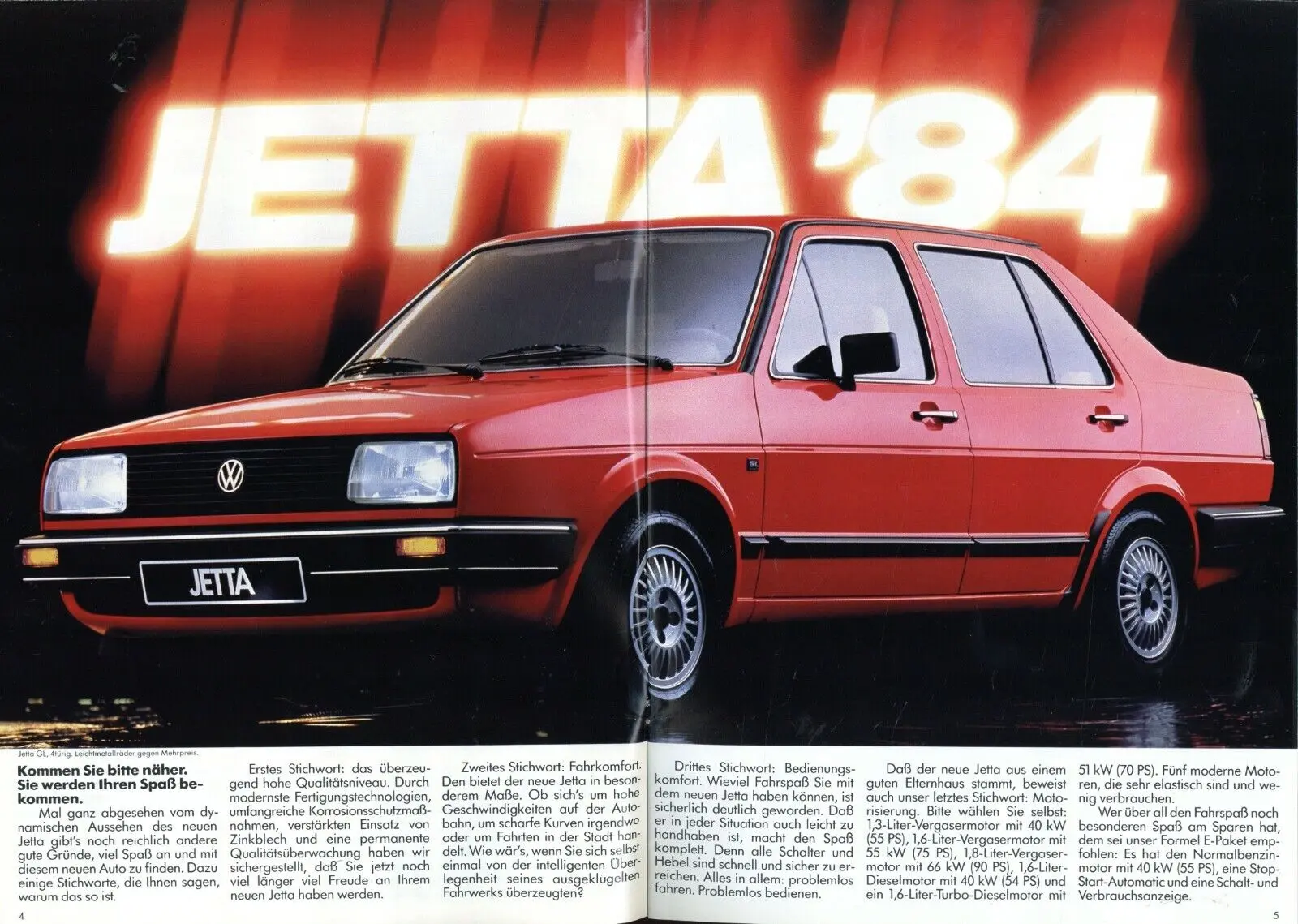 1984年本土版的大众捷达。VW Jetta - 1984 Germany