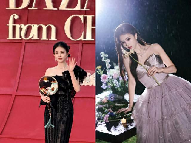 白鹿开毯，杨幂压轴，赵露思两套高定：芭莎红毯三种黑，谁赢了？