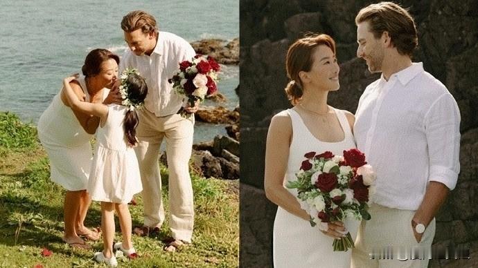 43岁的谢婷婷，谢霆锋的妹妹
7月7日突然晒出婚纱照
不仅官宣与和小她7岁的外籍