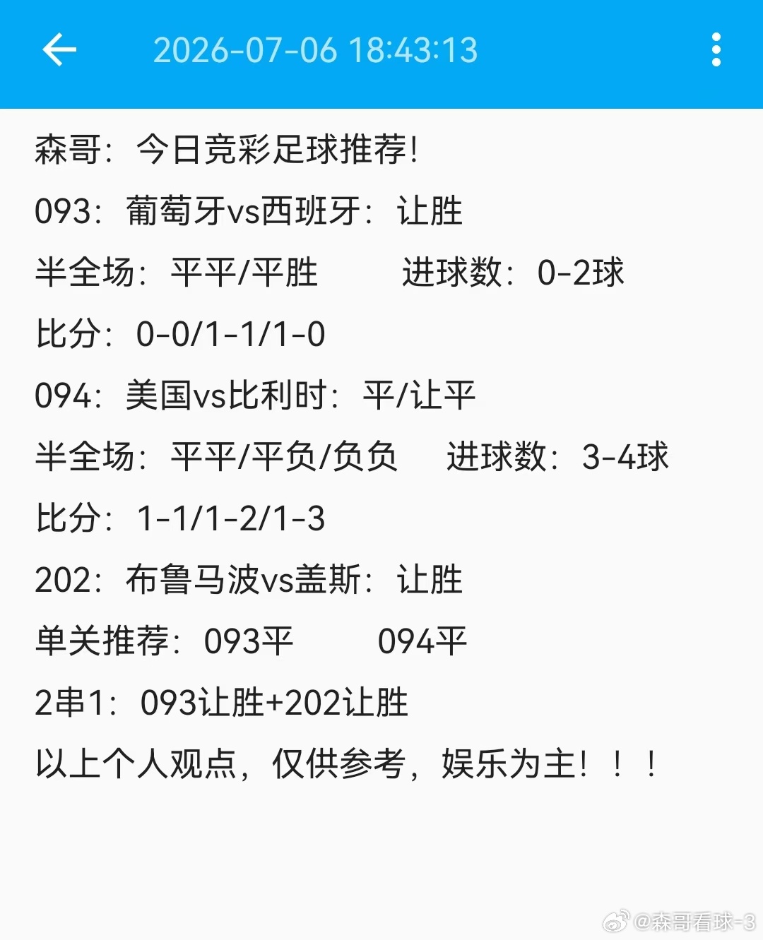今日足球赛事比分预测推荐，美加墨16强，葡萄牙vs西班牙！美国vs比利时！具体分