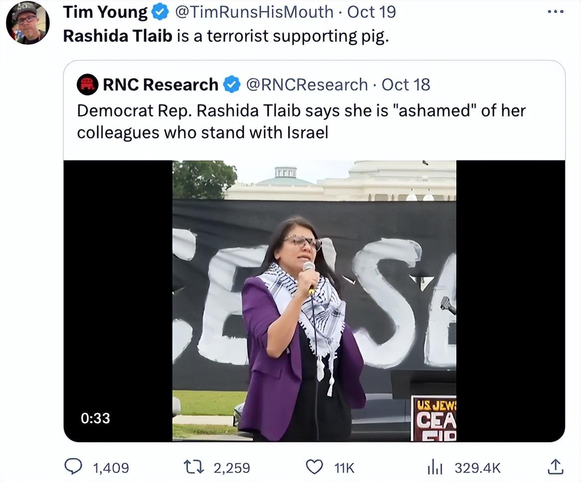 中东移民问题引发美国地震式争议
美国国会众议员Tlaib传播假新闻影响恶劣，但她