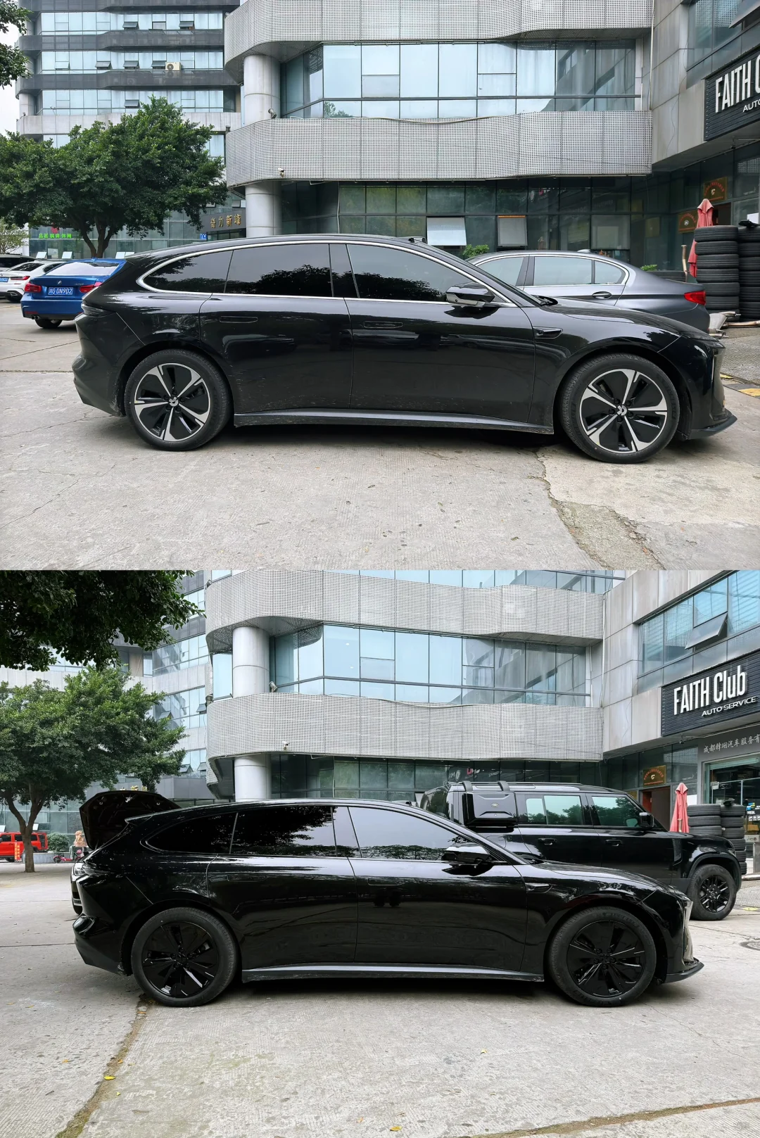 蔚来ET5T全车黑化案例，简单一黑到底黑武士