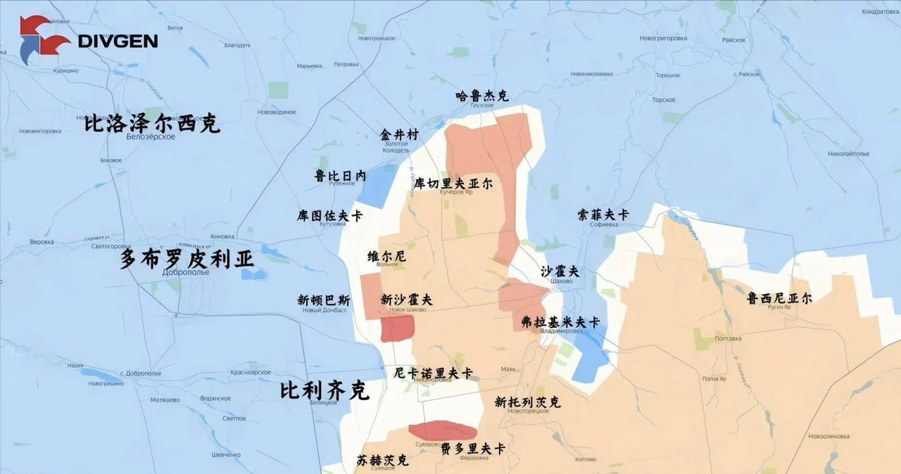 箭头社在不停补俄军在红军城以北多布罗皮利亚方向的进展。乌军反攻动能消耗光之后，就