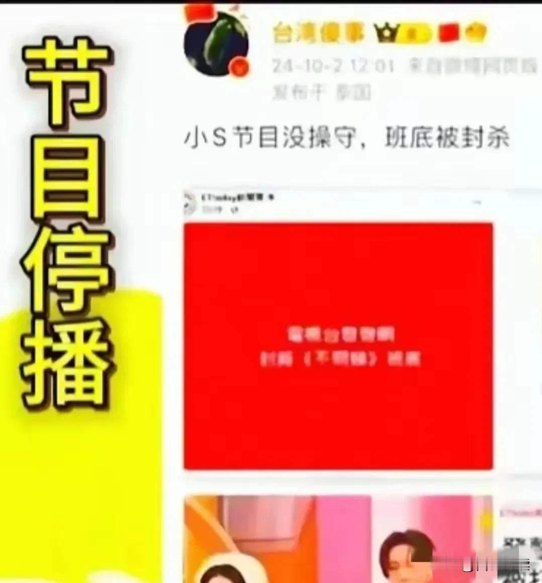 这下好了
回旋镖连带来了

小S要哭晕在厕所了

《不洗涤》遭停播
母女俩杂志封
