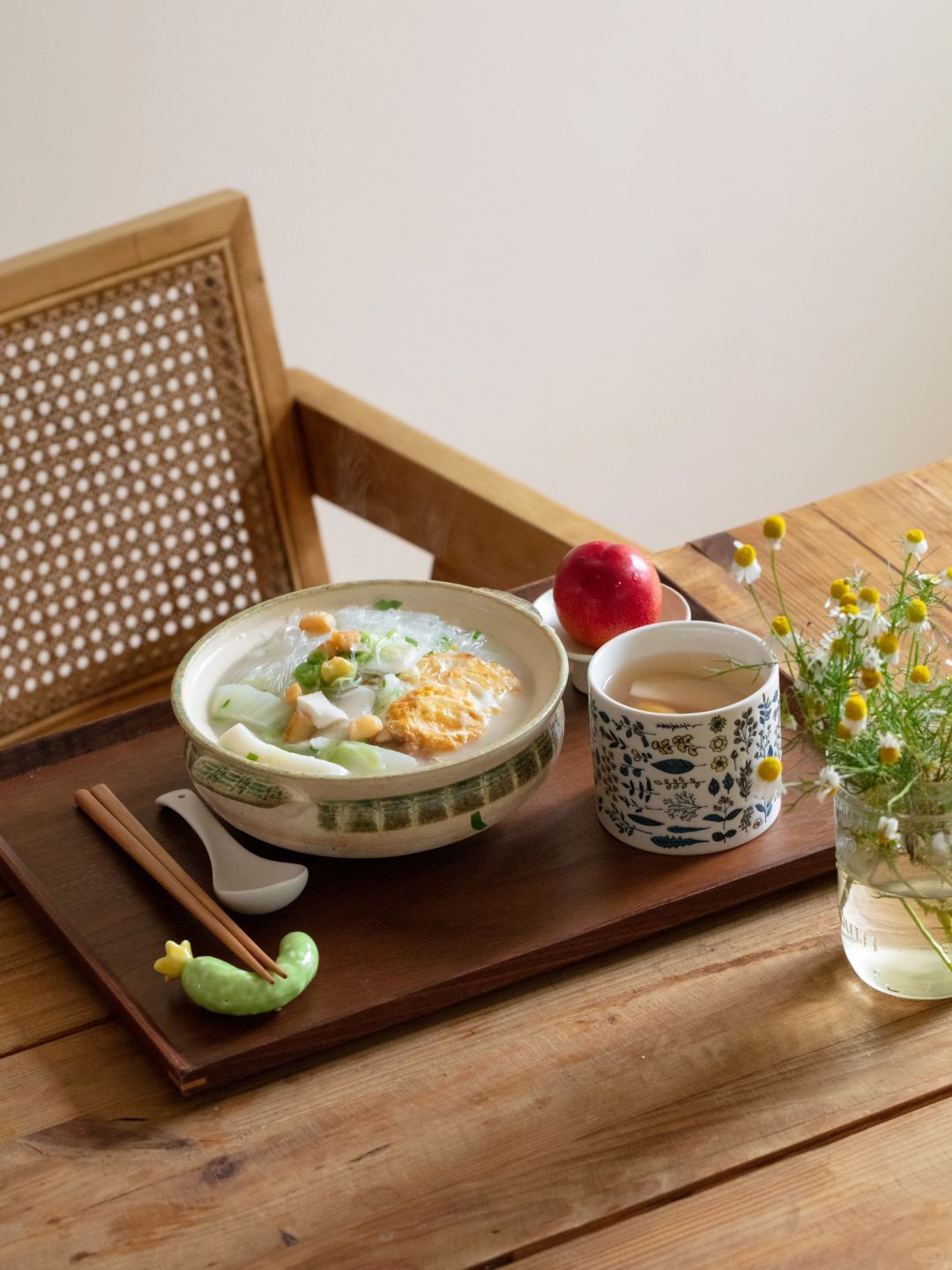 第1453份不重样早餐｜白菜豆腐粉丝汤