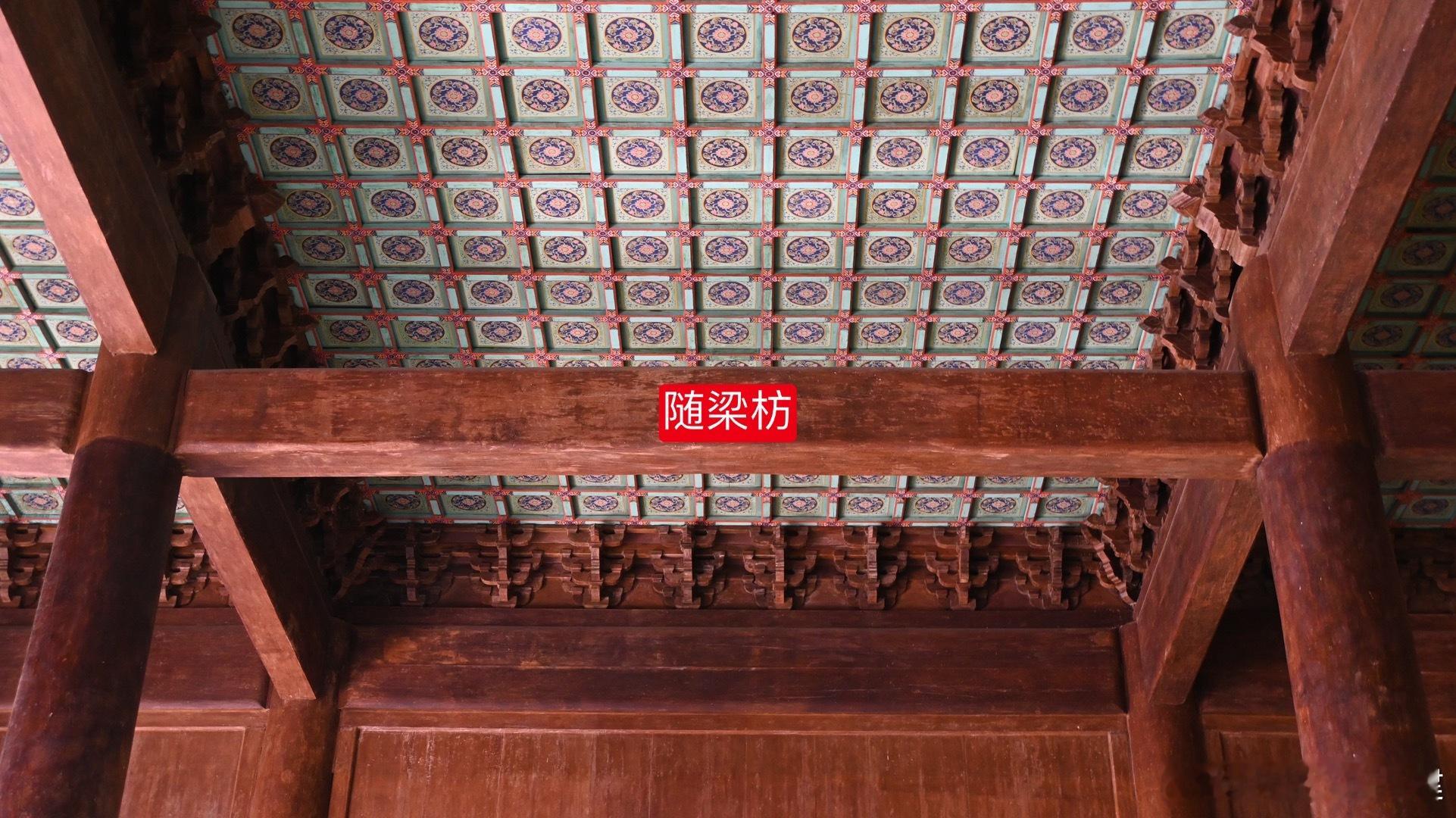 长陵祾恩殿内部梁架。 ​​​