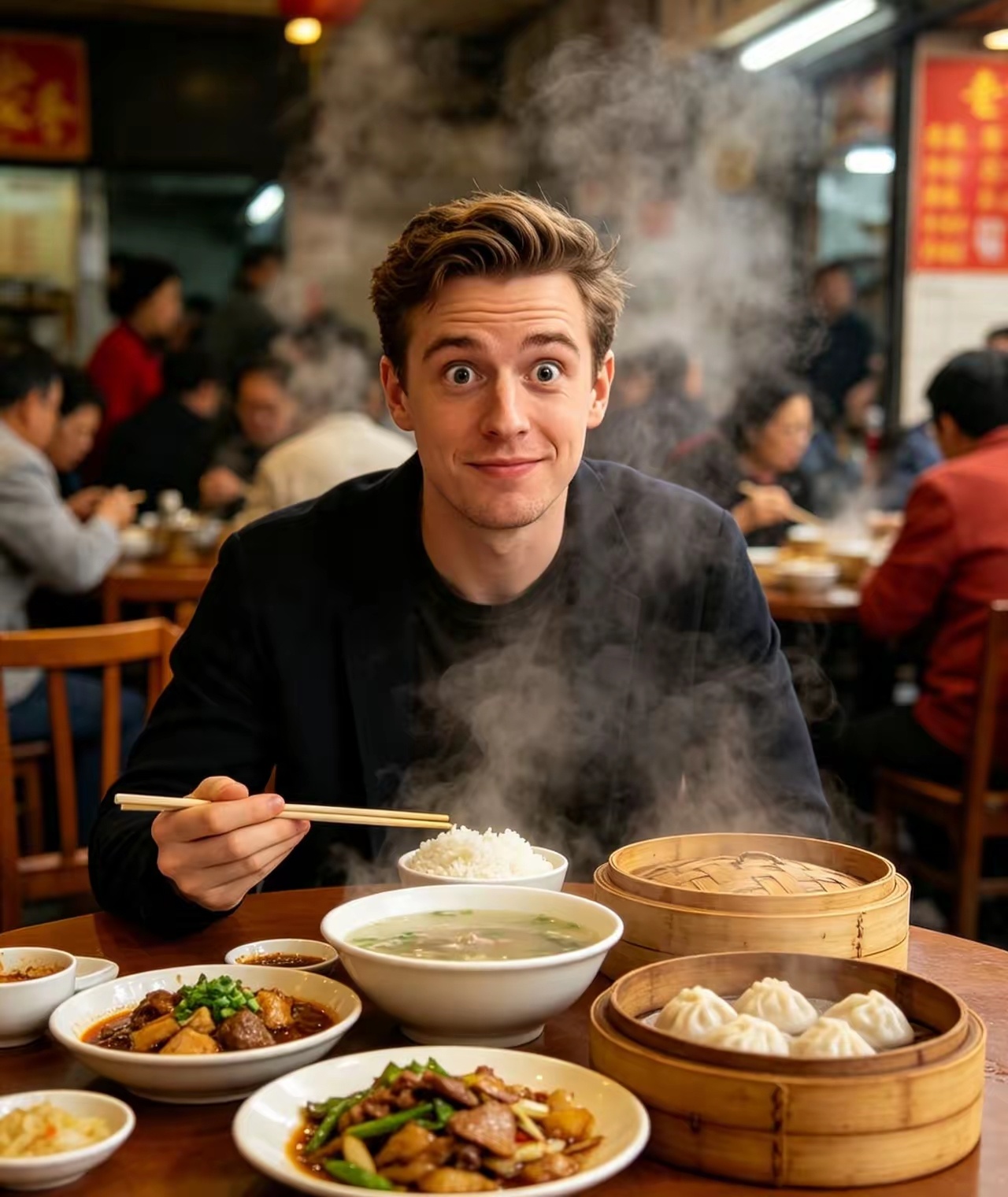 一个美国小哥来中国第一天就崩溃了：“你们中国人居然一天三顿都吃热饭？这在美国是有