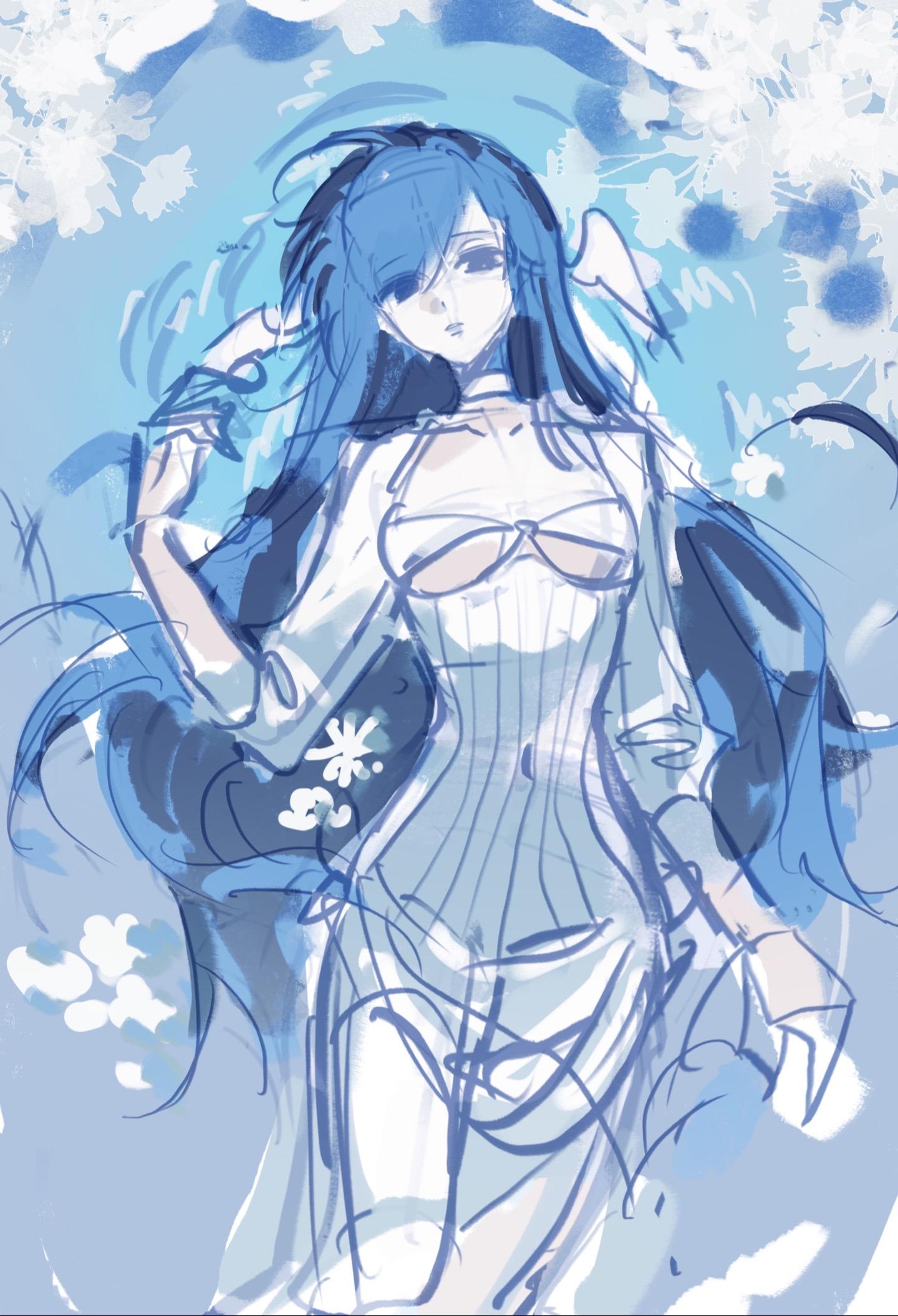 画的发狠了 忘情了