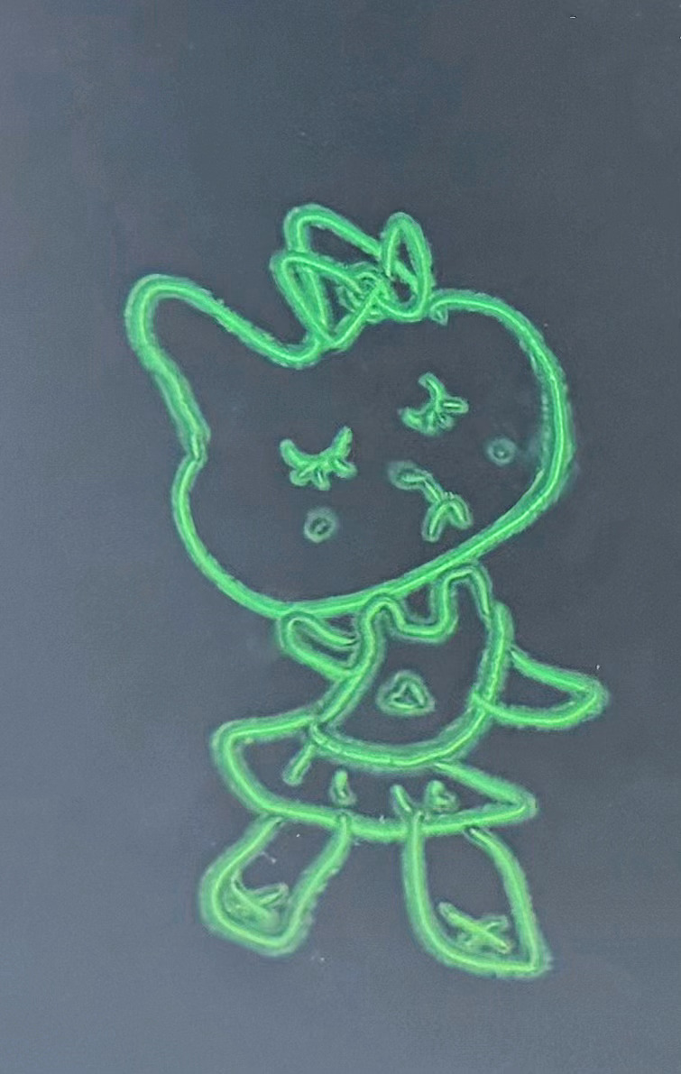 丘：妈妈，你拍一下这个小兔子吧，因为我觉得我今天画得特别漂亮。阿丘的画