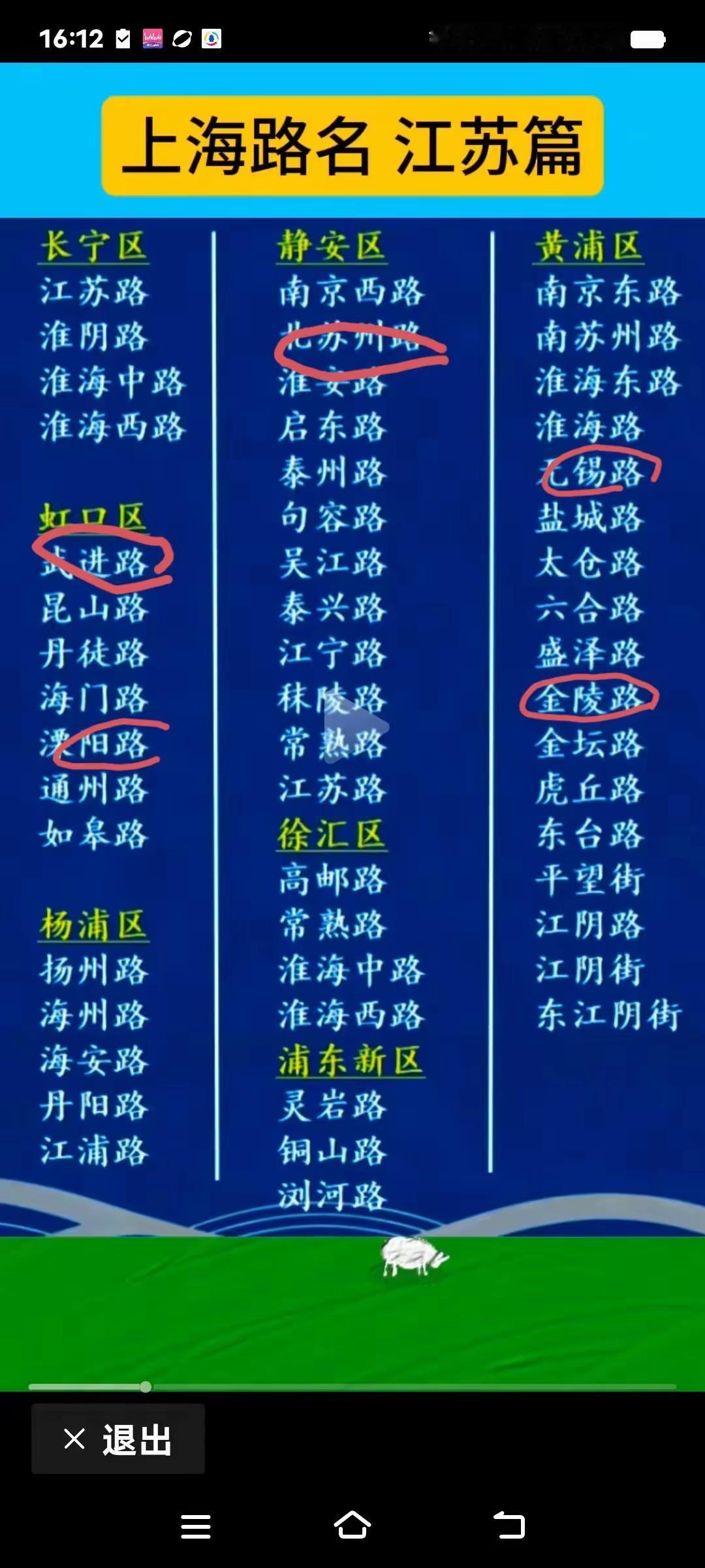 偶然看到这幅图，发现上海市区道路“涉苏”命名里，居然还有“海州路” ……  此前