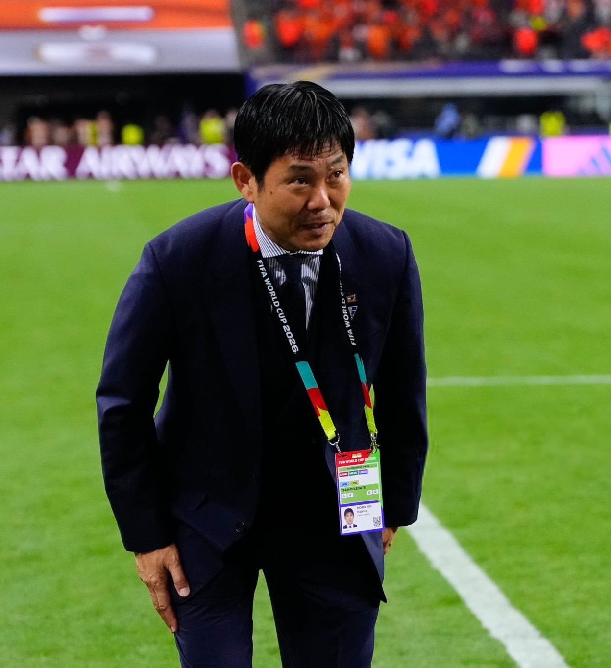 サッカー日本代表世界杯 【森保一赛后向荷兰足球致谢🇯🇵🇳🇱】日本队主帅森