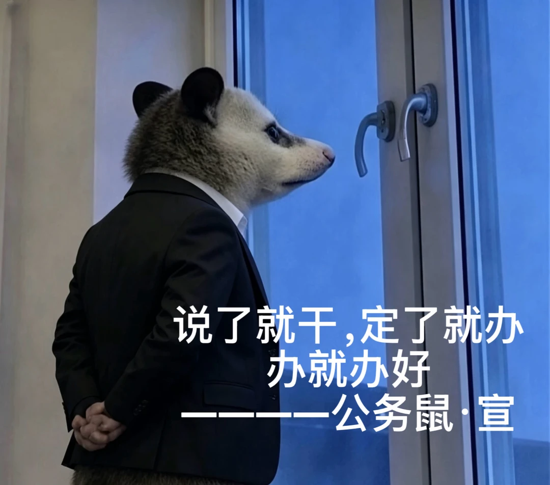 负鼠表情包（公务员版）