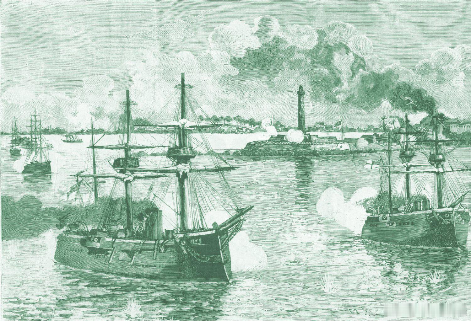 历史知识 老照片 1882年7月11日-13日，为了镇压埃及乌拉比起义，英国地中