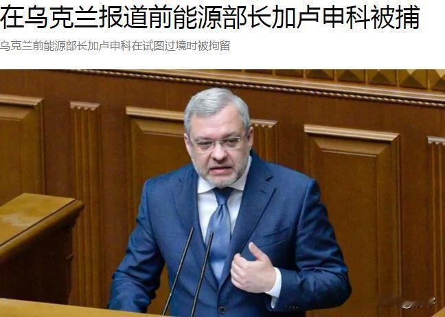 突发！乌克兰逮捕前能源部长！

刚刚，来自乌克兰的媒体报道显示，就在今天，乌克兰