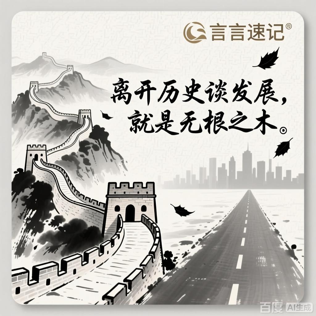 （中华智慧精要·管理哲学根基）‌
‌离开历史谈发展，就是无根之木‌
——发展需深