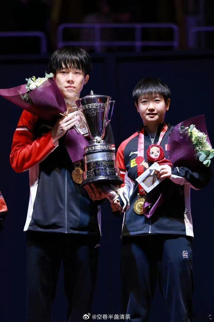 美国大满贯王楚钦孙颖莎混双哇哈哈哈，混双老祖出场，绝对嗨翻全场，超级期待，再一次