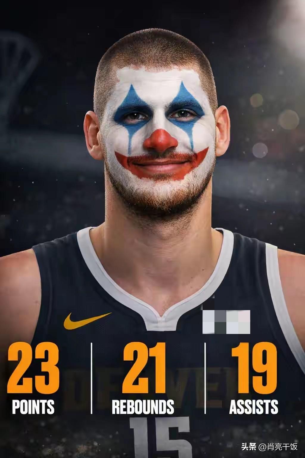 尼古拉·约基奇打出史诗级表演：对阵独行侠轰下23分21篮板19助攻，仅1次失误，