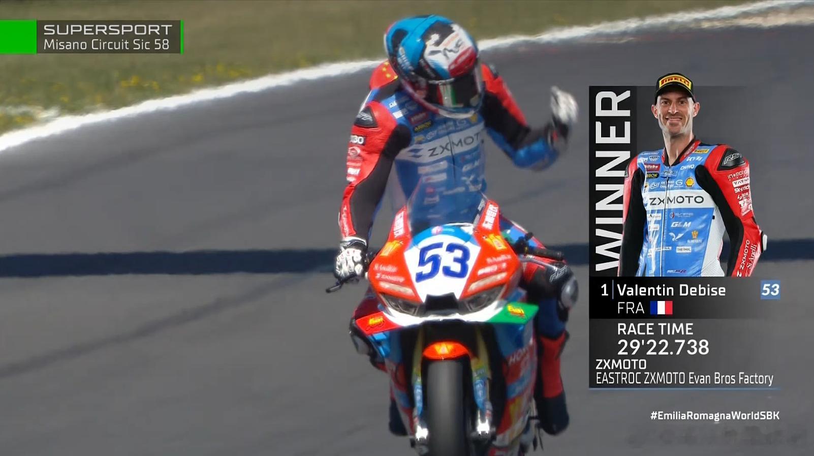 WSBK来到意大利米萨诺赛道，RACE1赛事十分精彩，比赛中出现雅马哈生吃张雪机