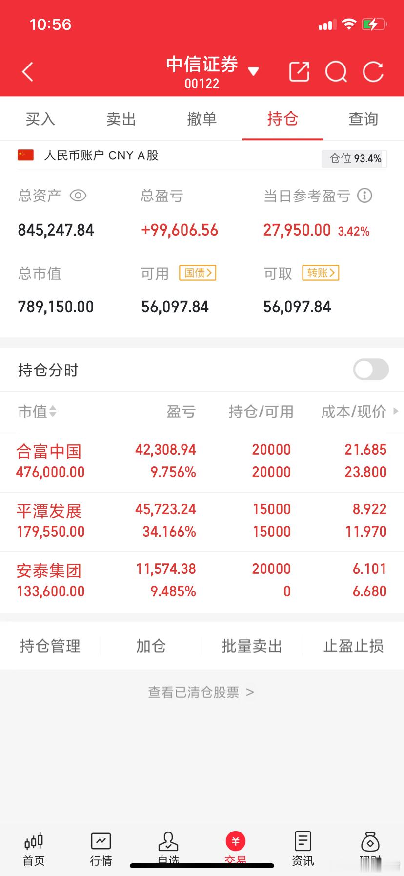 阿城实盘，今天最新操作记录：今日卖出： 今日上车：   安泰集团今日持仓：   