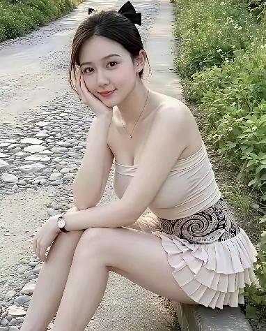 清妍佳人，风骨间的幽芳，晕染成一卷诗意长轴，赏心怡情；坐地托腮身姿暗蕴风华，自带