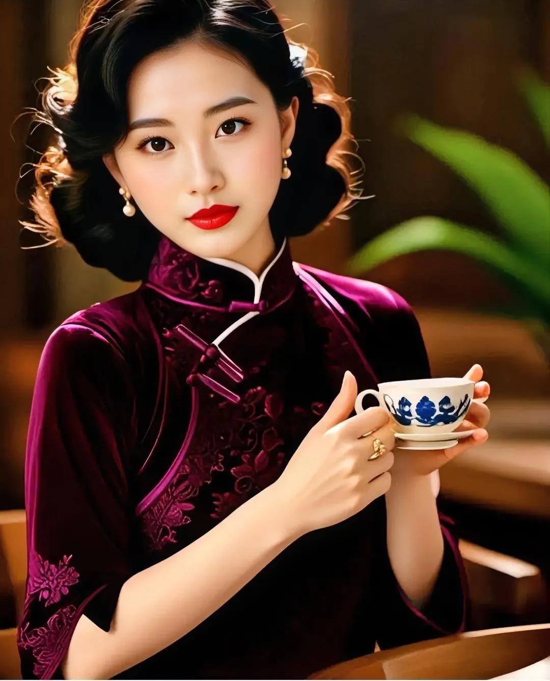 青丝红裙，素手轻扶。#美艳倩影随心定# #凝珠雅风华# #美人脸相思愁#