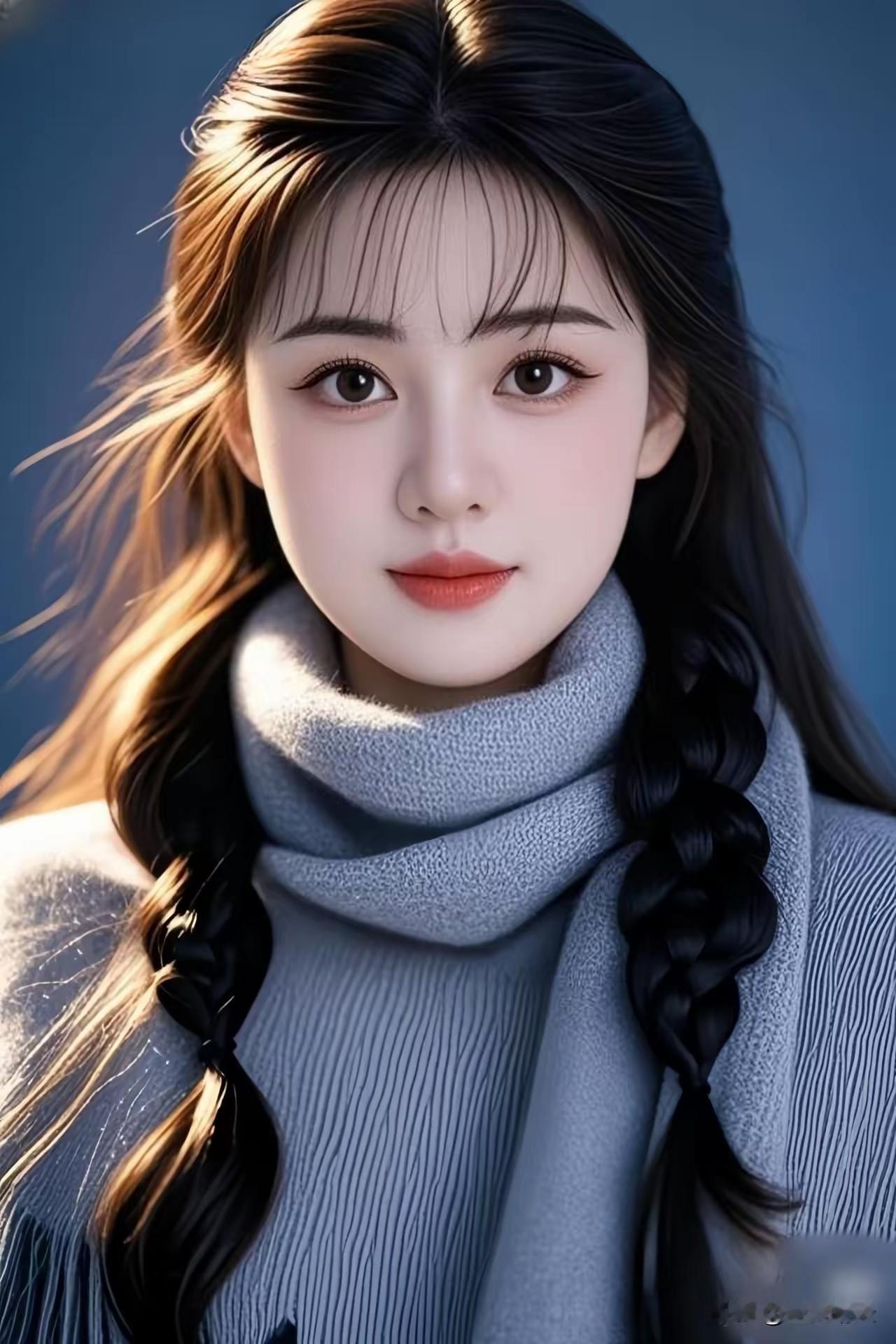 温柔少女风，冬日暖阳下的甜美自拍