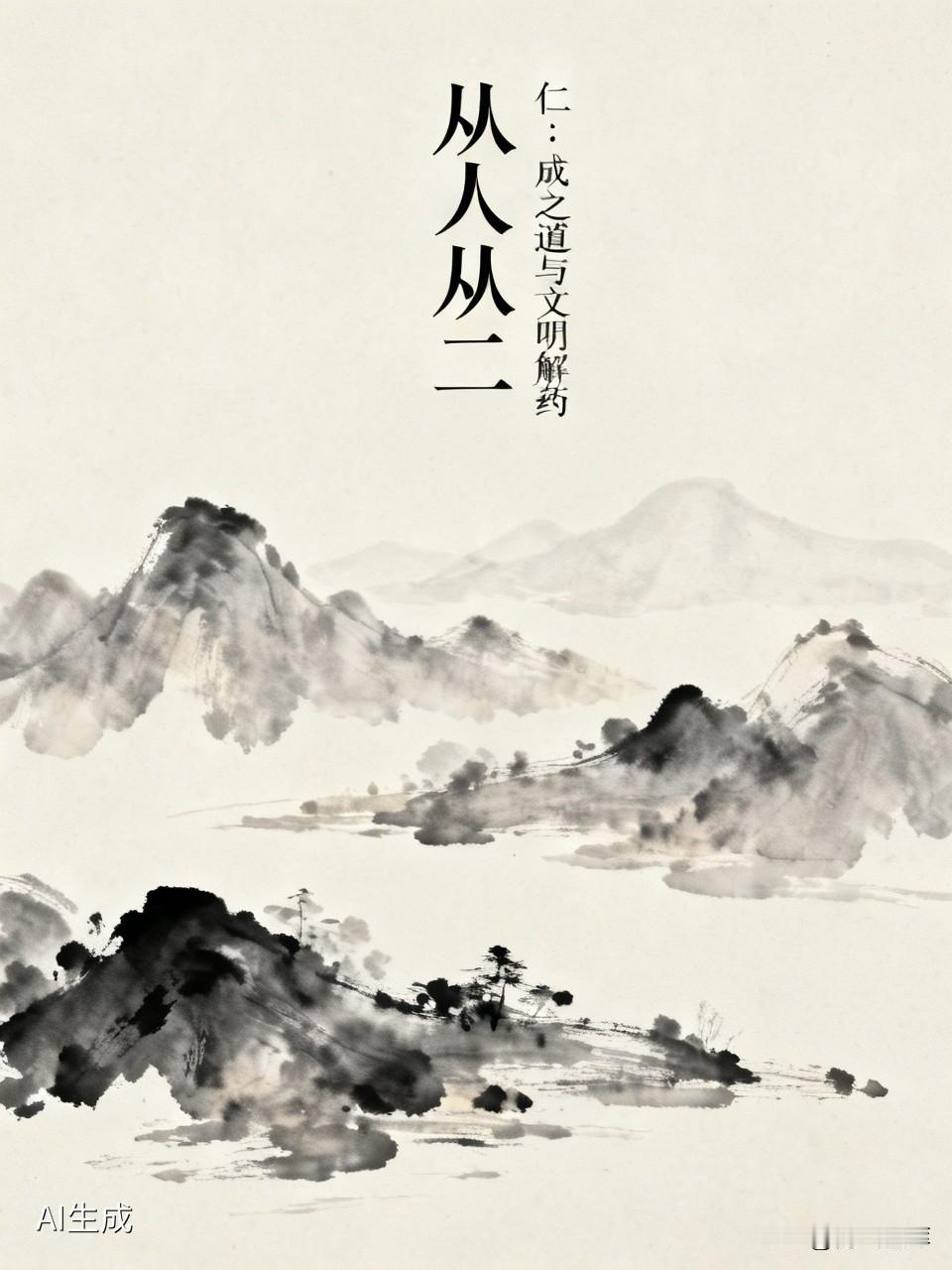 仁：成人之道与文明解药

如果说西方文明的基石是理性与自由，那么中国文化的灵魂深