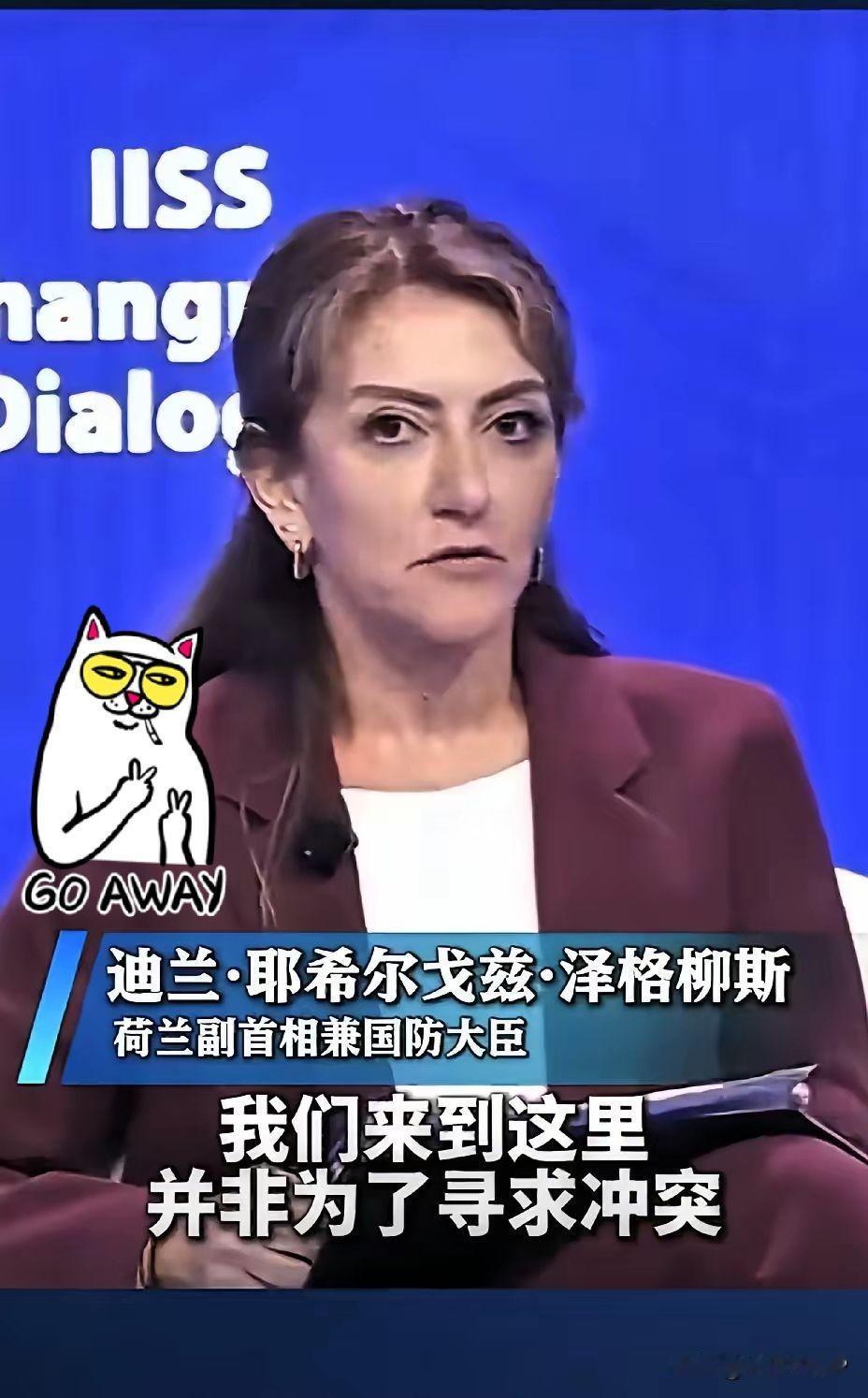 真硬气！31号“香会”期间中国代表刘万侠大校现场向荷兰副首相兼国防大臣迪兰·耶希